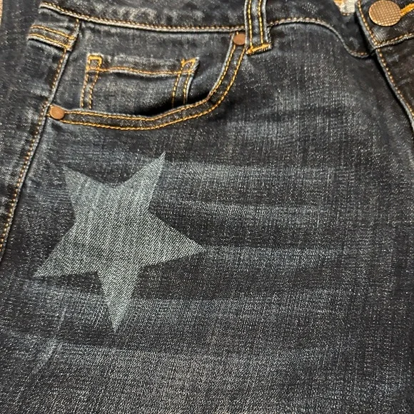 CABi Boyfriend Jeans With Celebrity Star-Design Women's Jeans Style #3937 EUC - Picture 4 of 14